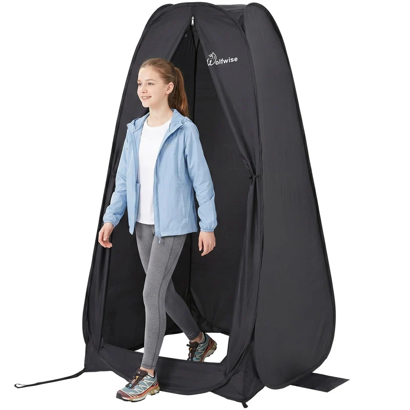 Wolfwise Pop-Up Duschzelt Camping & Umkleidezelt – Kompakt & Leicht, Schneller Aufbau, WC- und Priva