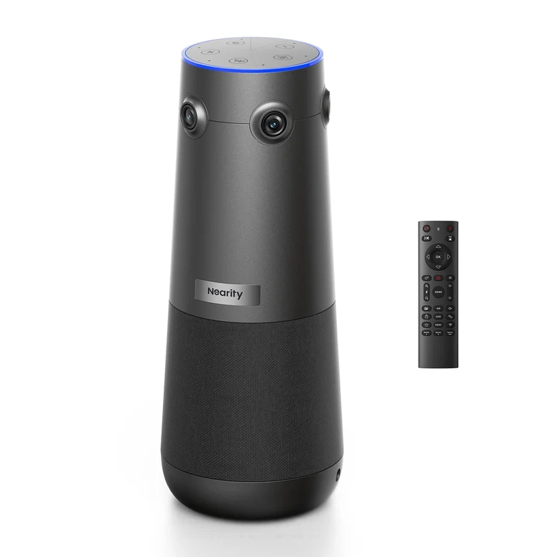 NEARITY 360 Alien Lite 4K Videokonferenz-Webcam mit Mikrofon & Lautsprecher Hellgrau, Hellgrau