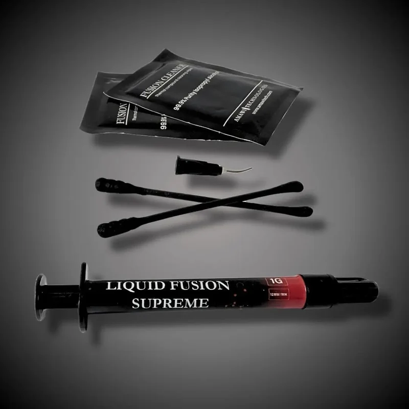 Liquid Fusion Supreme Premium Flüssigmetall, 128,0W/mk Wärmeleitfähigkeit, mit Zubehör - Für CPU, GP