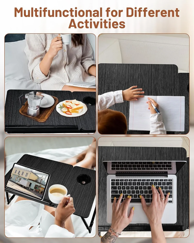Frühstückstisch, faltbar, verstellbar, und tragbar, für Laptop, PC, Notebook, Computer, Tablet, (Sch