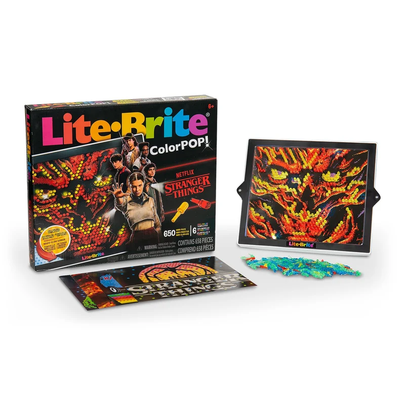 Basic Fun Lite-Brite Colorpop – Stranger Things – Leuchtendes Mosaikspielzeug inspiriert von der Kul