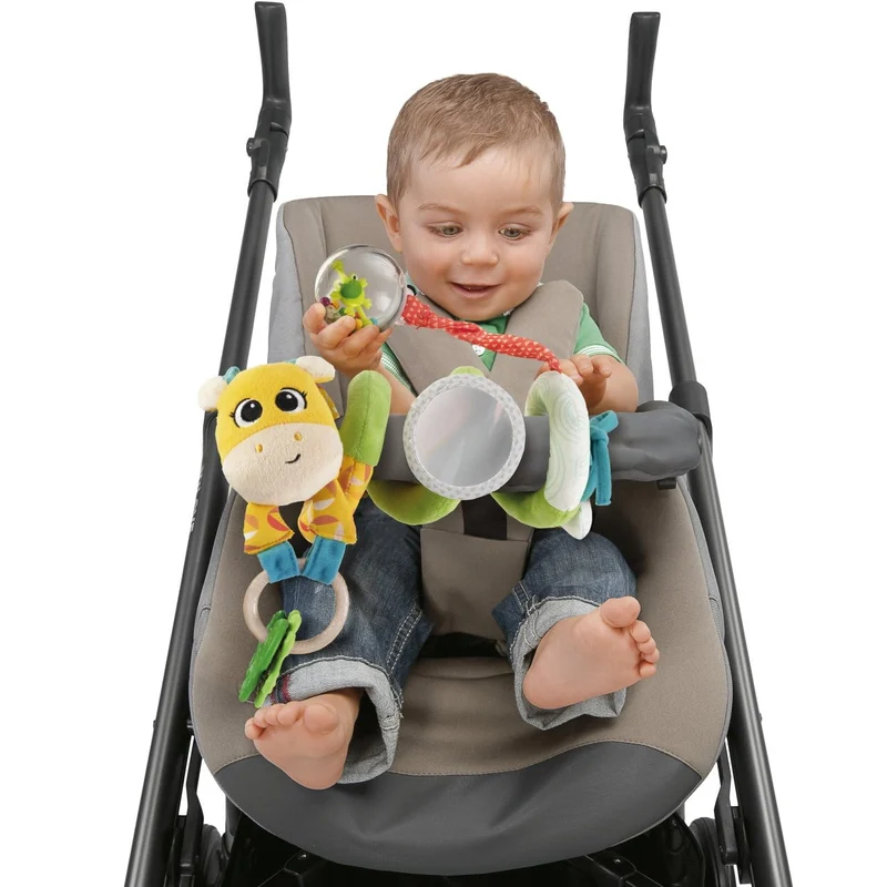 Chicco Mrs. Giraffe, buntes Seil in Form Einer Giraffe für Kinderwagenbefestigung, mit niedlichen An