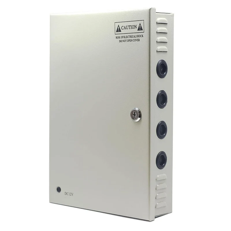 12V DC 18-Kanal Distributed Power Supply Box 240W 20A Auto Sicherung Reset für CCTV-Überwachungskame