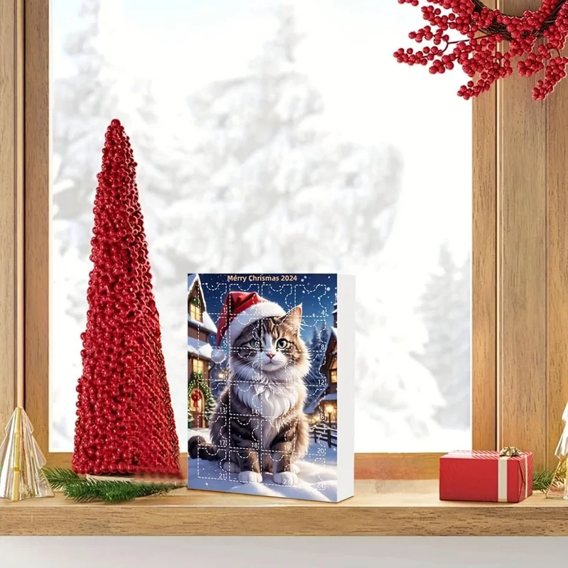 Meowmas – 24-Tage Weihnachts-Countdown-Kalender Mit Katzen-Acrylanhängern