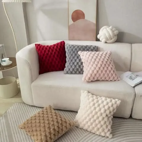 PLUMELLÉ – Kissenbezug Aus Baumwollmischung Mit Flauschiger 3D-Haptik