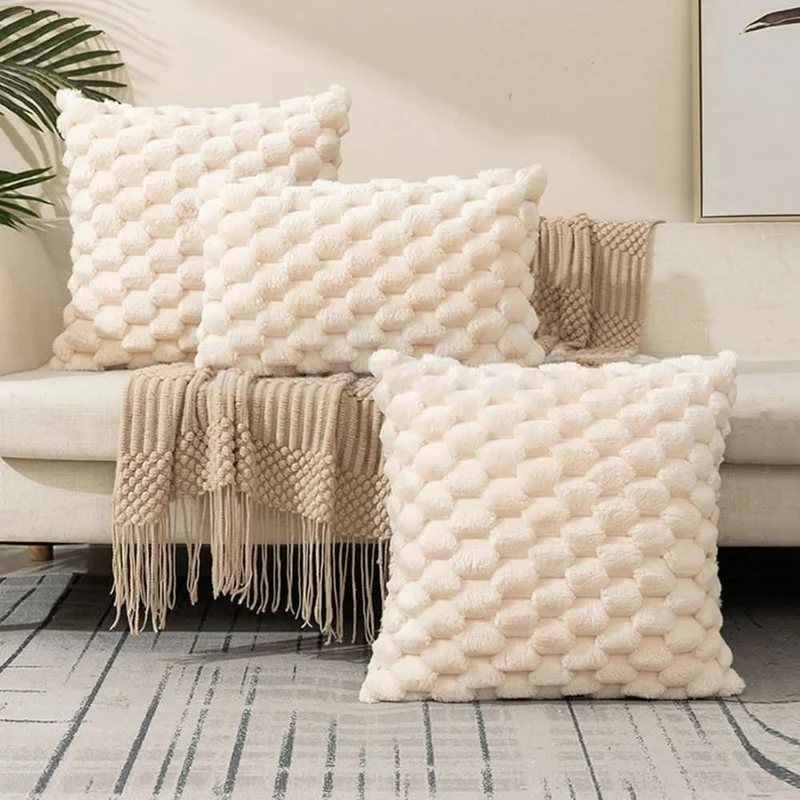 PLUMELLÉ – Kissenbezug Aus Baumwollmischung Mit Flauschiger 3D-Haptik