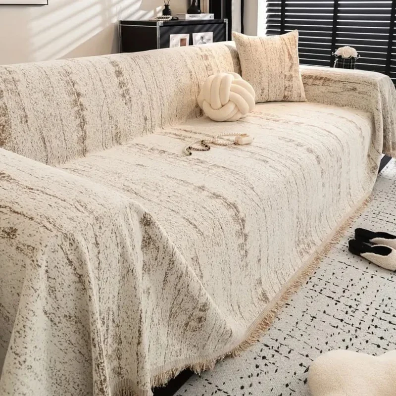 SOFAMUSE – Schicker Chenille-Sofabezug für Mühelosen Stil