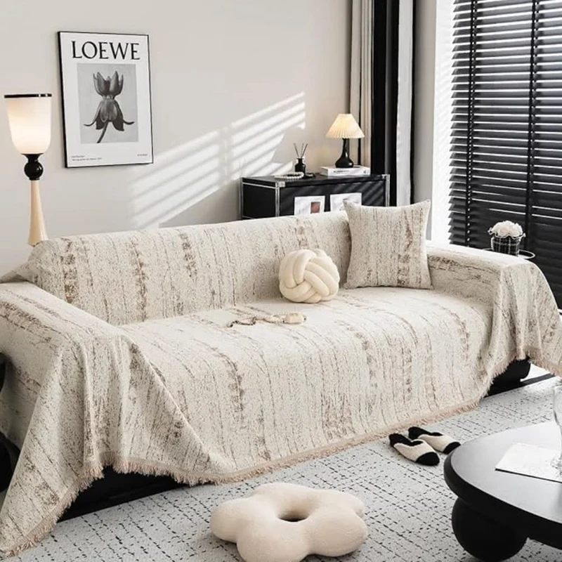 SOFAMUSE – Schicker Chenille-Sofabezug für Mühelosen Stil