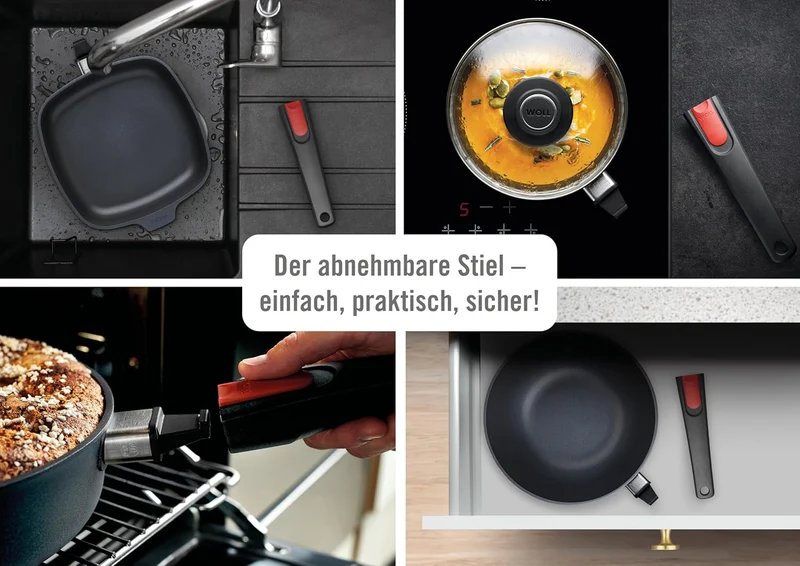 Woll Diamond Lite Wok- und Rührpfanne - Induktiv -, Ø 30 cm, 10 cm hoch - Geeignet für alle Herdarte