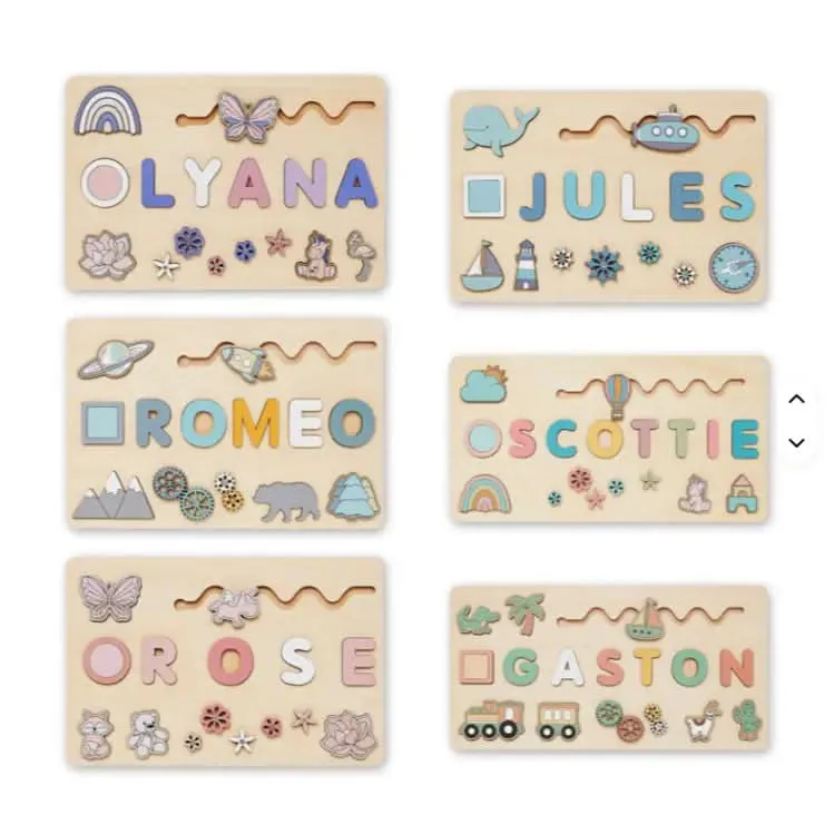 BUCHSTABENWELT – Personalisiertes Montessori Holzpuzzle Mit Namen Lernen Und Motorikförderung