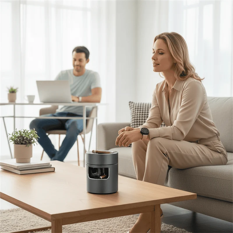 SMOKEFREEZ – USB-betriebener Aschenbecher mit HEPA-Filter & Ionisator