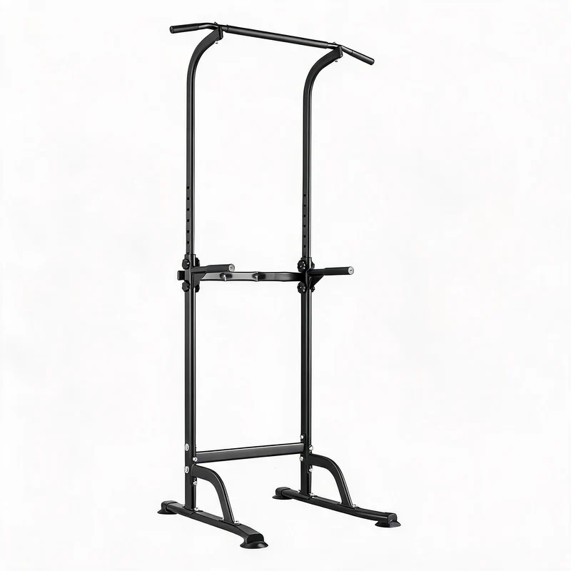 Power Tower Dip Station, Freistehende Klimmzugstange 210 cm, 10-Fach Höhenverstellbare Kraftstation