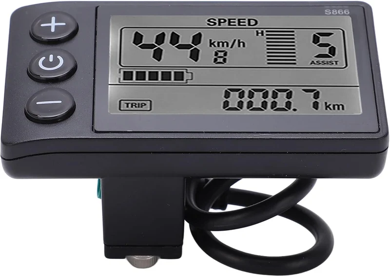 S866 Elektrofahrrad-LCD-Display-Messgerät, 24 V, 36 V, 48 V, Bedienfeld mit Stecker, Kompatibel mit