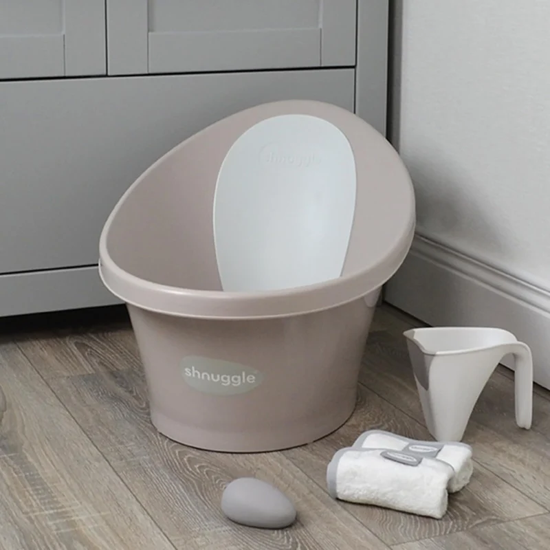 Shnuggle Babywanne für Neugeborene, integrierte Stützbeule und weiche Rückenlehne, geeignet für Neug