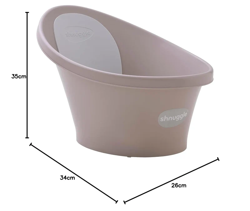 Shnuggle Babywanne für Neugeborene, integrierte Stützbeule und weiche Rückenlehne, geeignet für Neug