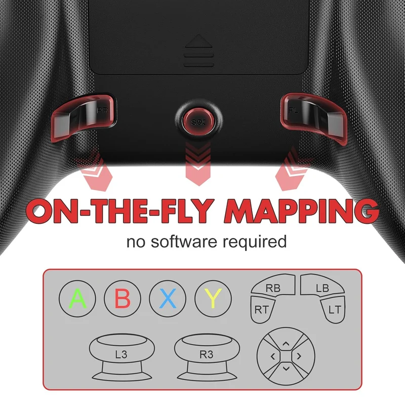 Lapezei Wireless Controller für Xbox Series S/X, Xbox One/PC, Bluetooth mit Back Paddles, Schulterta