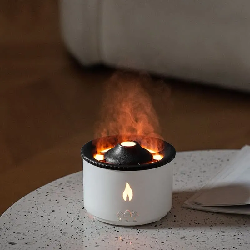 FLAMEAURA – Stilvoller Aroma-Diffusor & Luftbefeuchter mit Echtflammen-Effekt