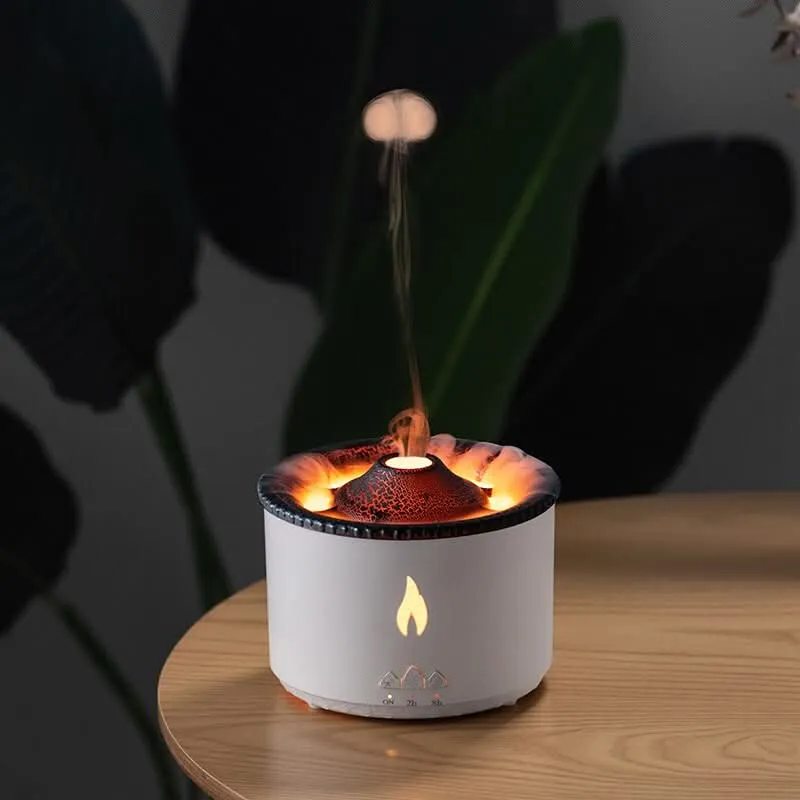 FLAMEAURA – Stilvoller Aroma-Diffusor & Luftbefeuchter mit Echtflammen-Effekt