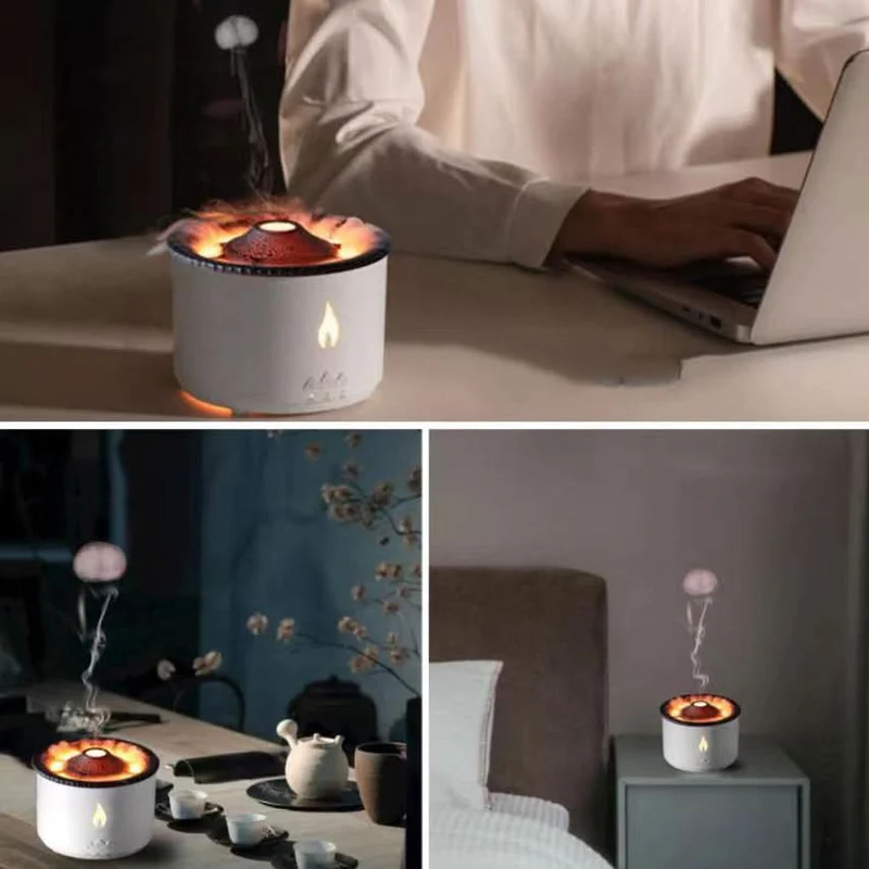 FLAMEAURA – Stilvoller Aroma-Diffusor & Luftbefeuchter mit Echtflammen-Effekt