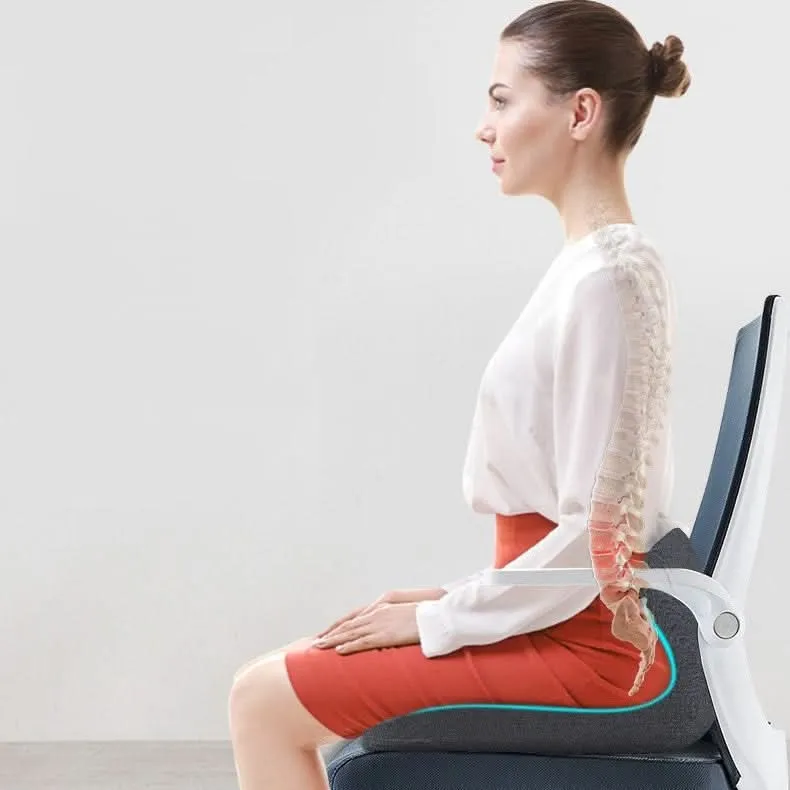 SPINERELAX – Ergonomisches Gedächtnis-Schaum-Sitzkissen Für Rücken- & Steißbein-Entlastung