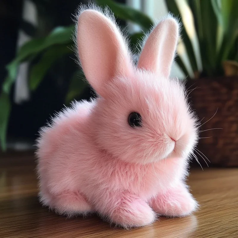 HopiFluff Animierter Hase | Realistisch Hüpfendes Plüschkaninchen Für Kinder