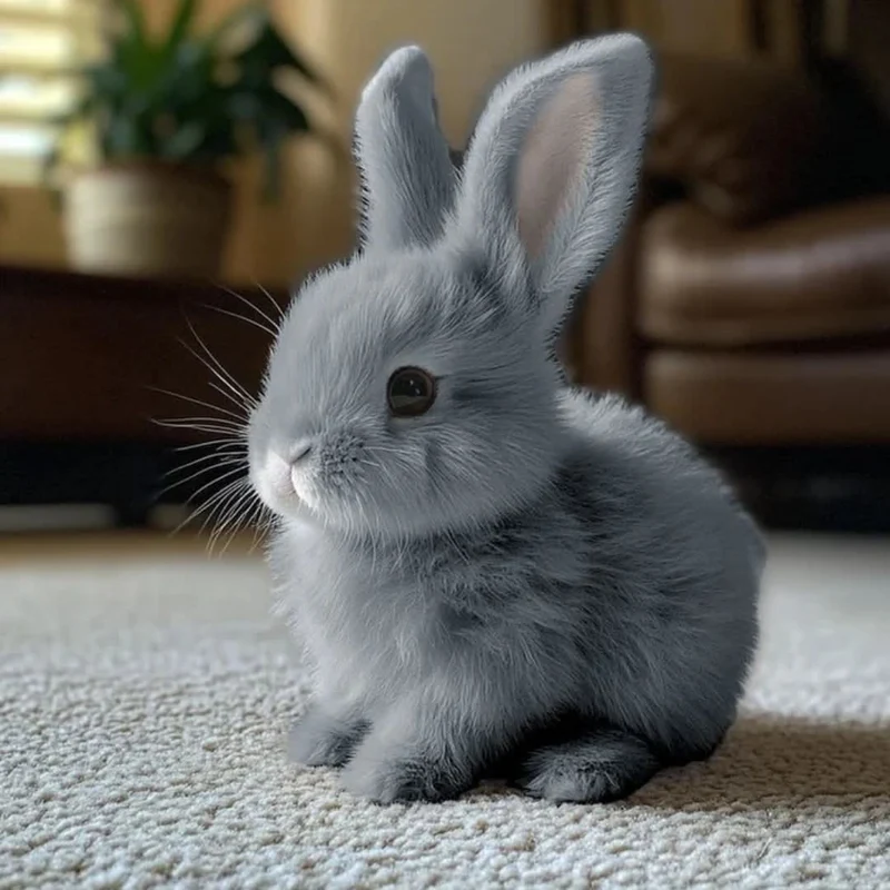 HopiFluff Animierter Hase | Realistisch Hüpfendes Plüschkaninchen Für Kinder