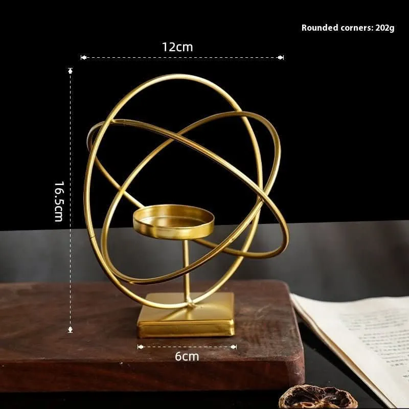 Solaria GoldLume Kerzenhalter-Satz | Elegante Goldene Metall-Kerzenständer Für Wohn- Und Esstischdekoration