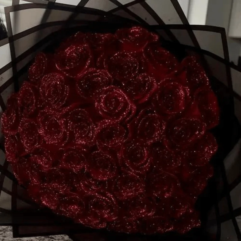AMORÉVIA Immerblüte – Künstliche Glitzerrose Für Romantik Und Wohnkultur