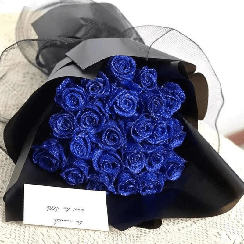 AMORÉVIA Immerblüte – Künstliche Glitzerrose Für Romantik Und Wohnkultur