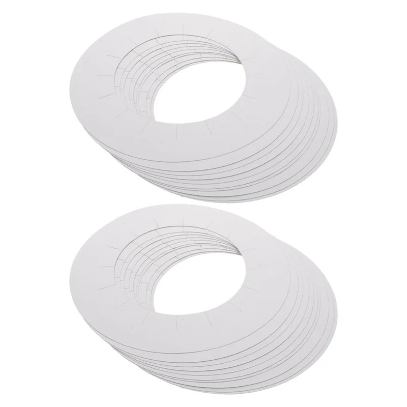 50 Stück Schutzpapiermanschetten für Runde Auskleidungspads