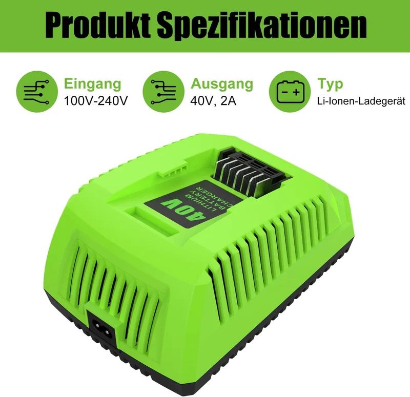 40V G40C Ladegerät für Greenworks Ladegerät 40V