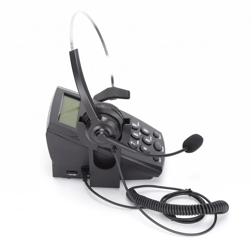 Topiky Telefon-Headset, 2,5 Mm Kabelgebundener Business-Callcenter-Kopfhörer mit Freisprecheinrichtu