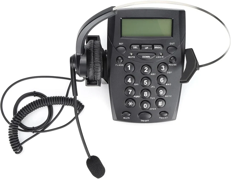 Topiky Telefon-Headset, 2,5 Mm Kabelgebundener Business-Callcenter-Kopfhörer mit Freisprecheinrichtu