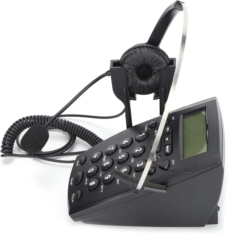 Topiky Telefon-Headset, 2,5 Mm Kabelgebundener Business-Callcenter-Kopfhörer mit Freisprecheinrichtu