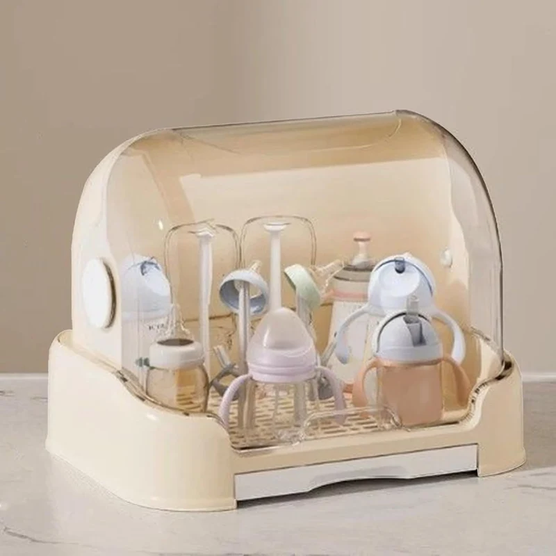 Babyflaschen Organizer - Organizer Für Milchflaschen Mit Trocknungsständer Und Abdeckhaube,Staubdich