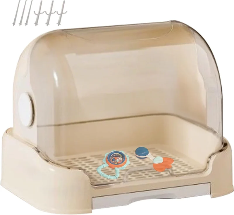 Babyflaschen Organizer - Organizer Für Milchflaschen Mit Trocknungsständer Und Abdeckhaube,Staubdich