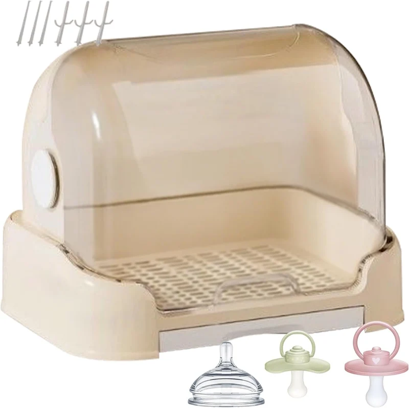 Babyflaschen Organizer - Organizer Für Milchflaschen Mit Trocknungsständer Und Abdeckhaube,Staubdich