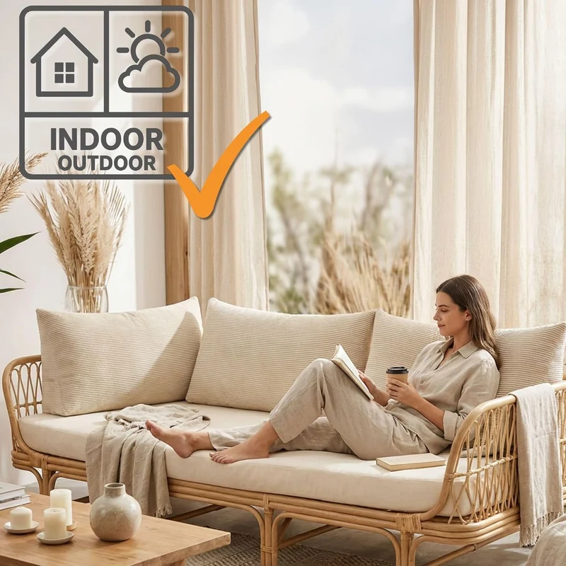 Keilkissen Rückenkissen für Bett und Sofa 100 cm breit - grosses Lesekissen Couchkissen Wandkissen –