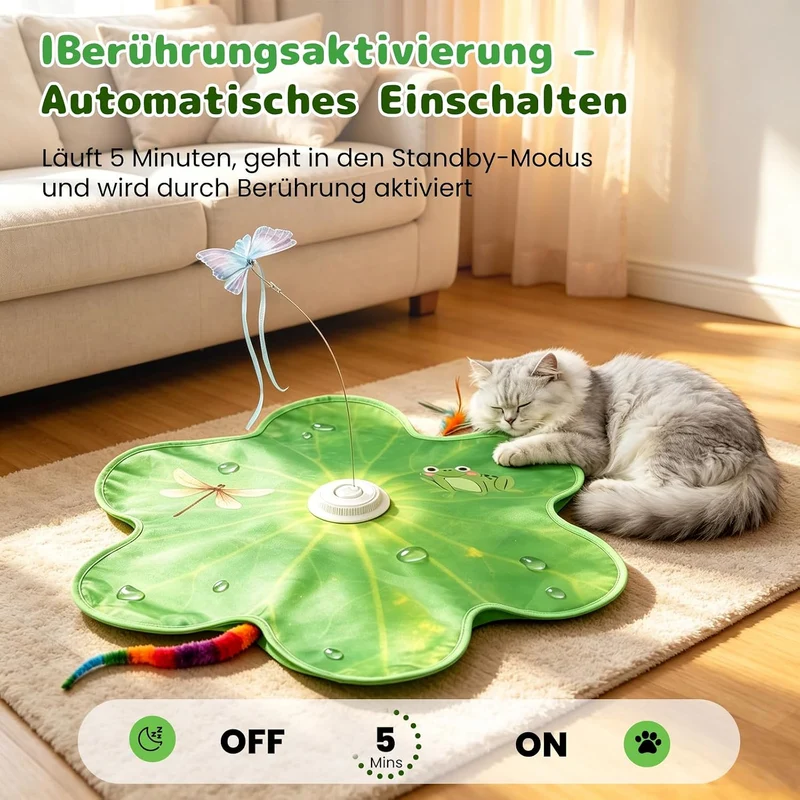 3-in-1 Interaktives Katzenspielzeug Elektrisch für Wohnungskatzen