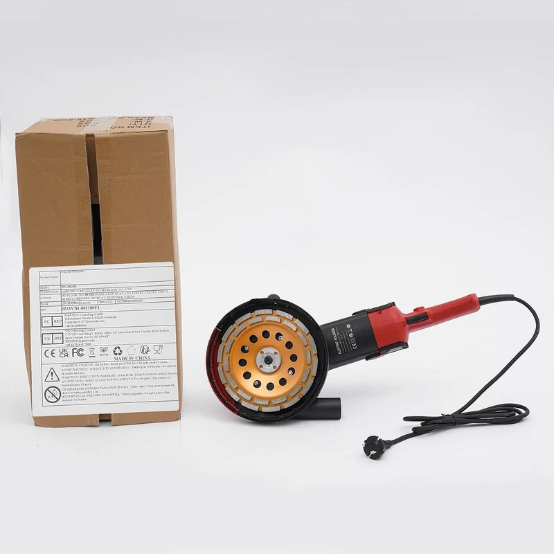 Betonschleifer Betonfräse Sanierungsfräse Set 1580W Winkelschleifer mit 180mm Schleifscheibe 600–300
