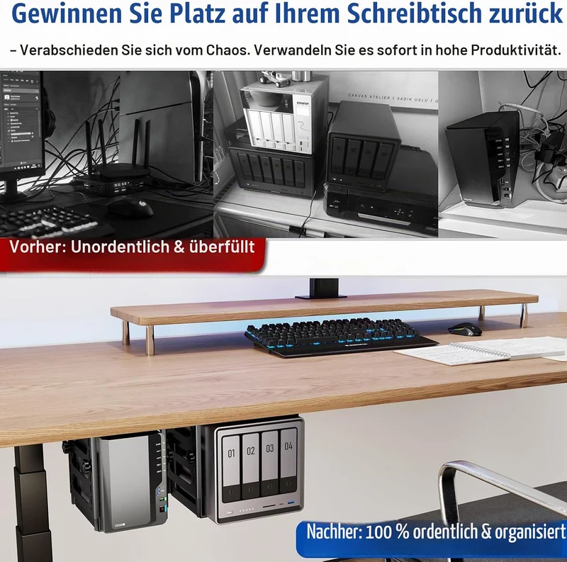 sciuU Universelle Verstellbare Untertischhalterung, Decken & Wandhalterung