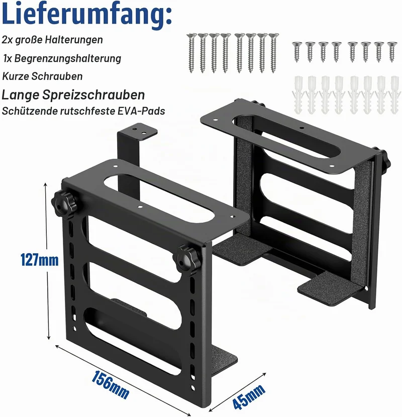 sciuU Universelle Verstellbare Untertischhalterung, Decken & Wandhalterung