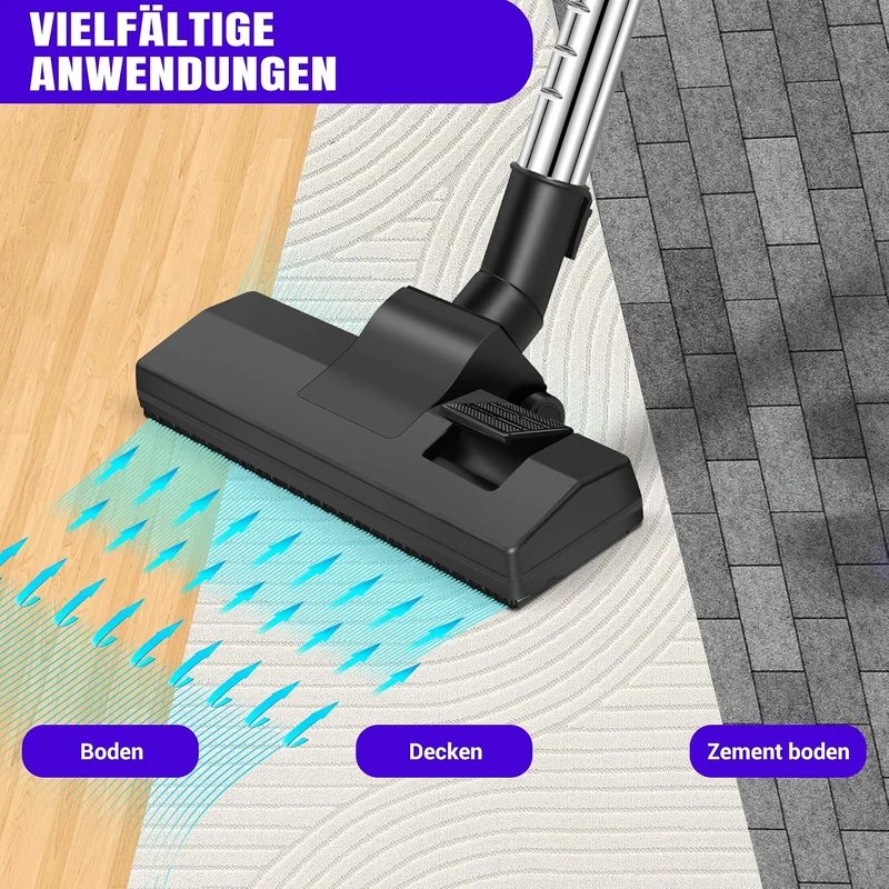 YouseaHome 1200W Beutelloser Zylinderstaubsauger Elektrischer Staubsauger für Haustiere, Leichter Bo