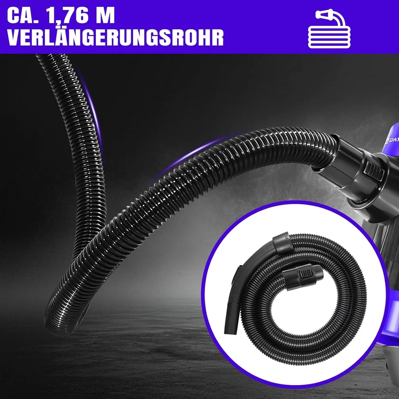YouseaHome 1200W Beutelloser Zylinderstaubsauger Elektrischer Staubsauger für Haustiere, Leichter Bo
