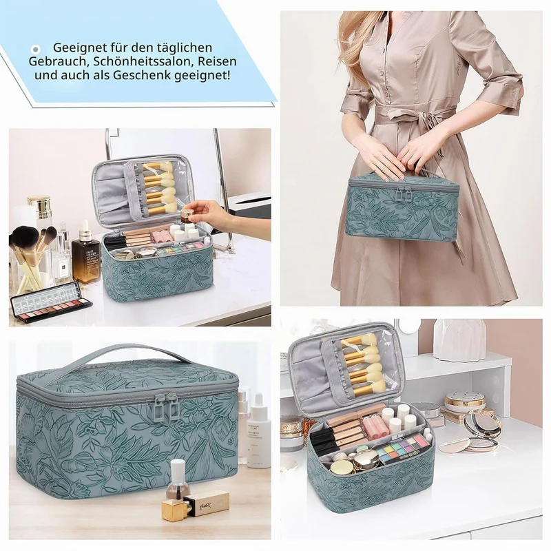Kosmetiktasche Damen, Kulturtasche Reise Kulturbeutel Damen Gross Make Up Tasche Schminktasche Kosme