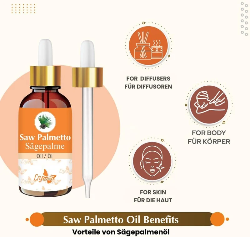 Crysalis Saw Palmetto (Serenoa repens) Oil - 30ml/1.01 Fl oz, Saw Palmetto