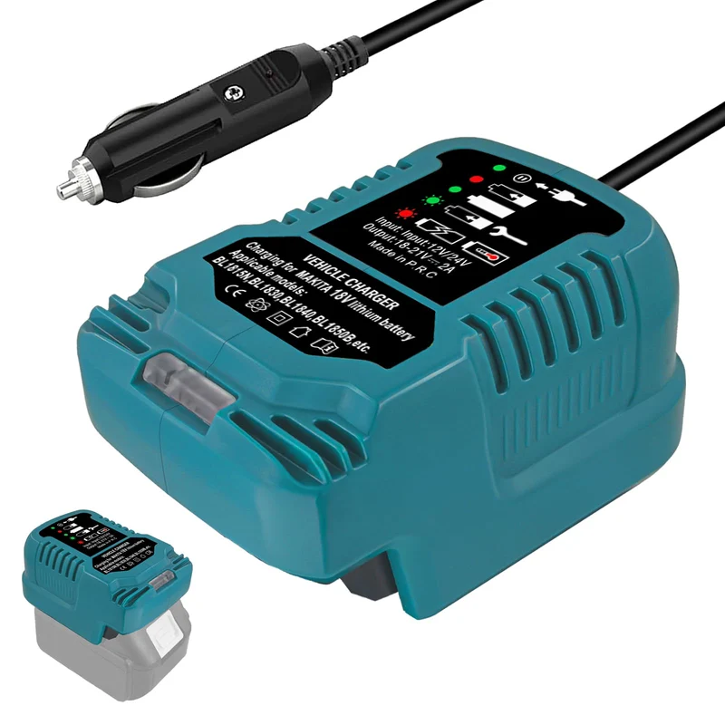 Mini Auto Ladegerät für Makita Akku 18V, Aufladen für BL1850 BL1840 BL1860 BL1830 BL1820 Ersatz für