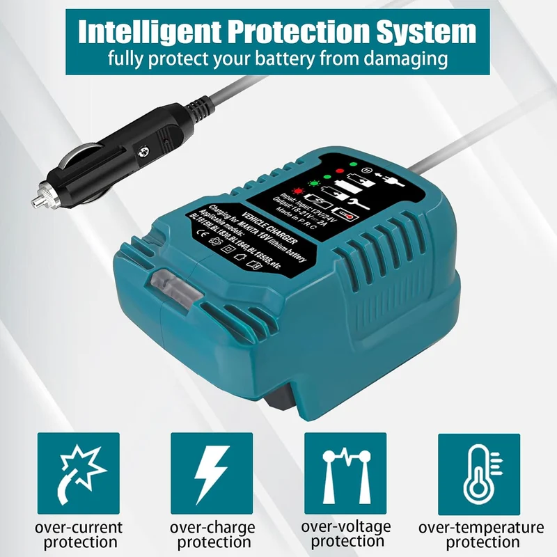 Mini Auto Ladegerät für Makita Akku 18V, Aufladen für BL1850 BL1840 BL1860 BL1830 BL1820 Ersatz für