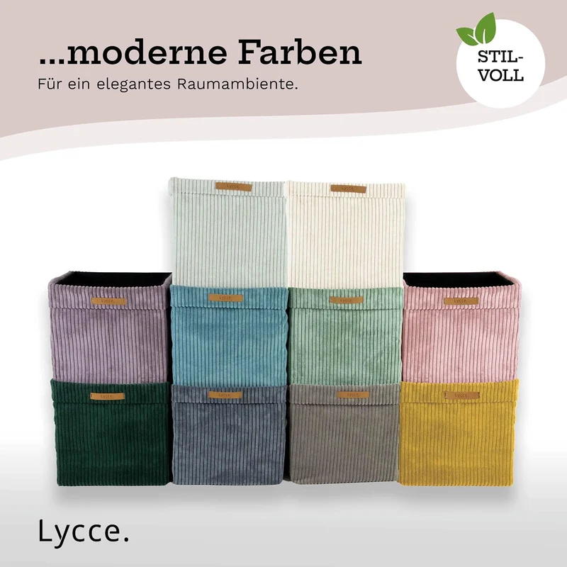 Lycce Kallax Box Cord, Faltbox + abnehmbarer Bezug | powder rosa Powder Rosa 1 Stück, Powder Rosa 1