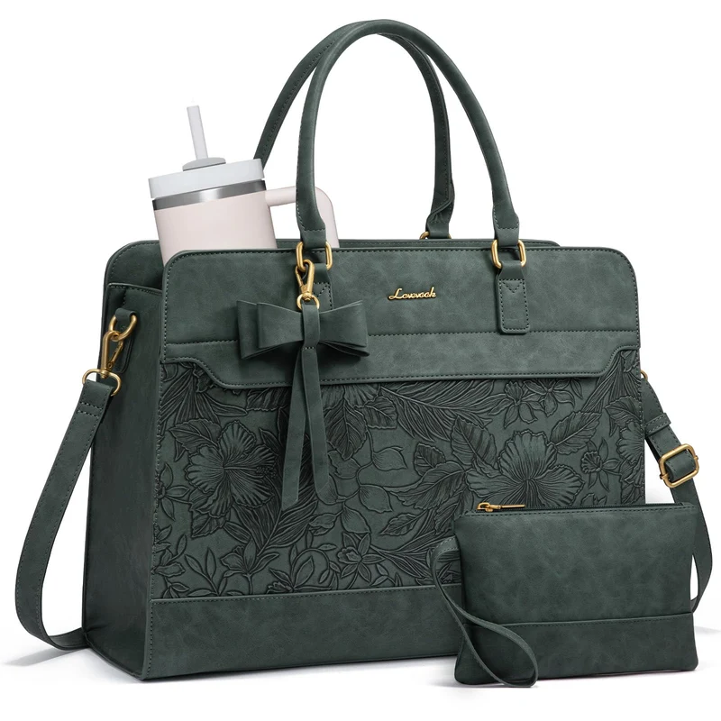 LOVEVOOK Handtasche Damen Gross, 17,3 Zoll Laptoptasche Arbeitstasche Elegant Uni Tasche Bürotasche
